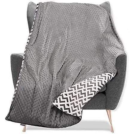 Quility Weighted Blanket for Adults - 20 LB Queen Size - 60"x80", Chevron