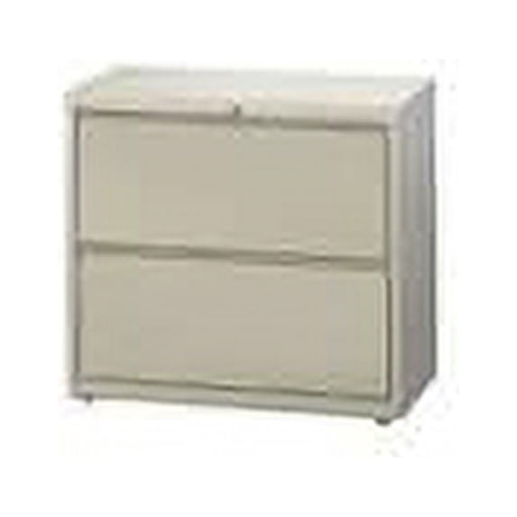 Quill Brand HID19038 30 in. Lateral 2-Drawer File Cabinet, Metal, Putty