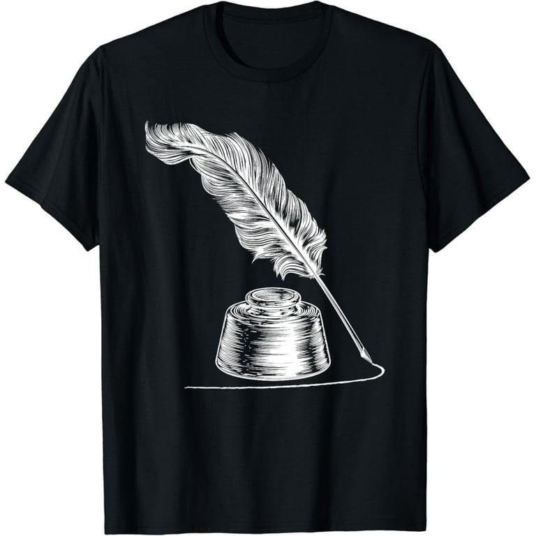 Quill Feather Writer's Pen T Shirt Quill Feather Writer's Pen T Shirt