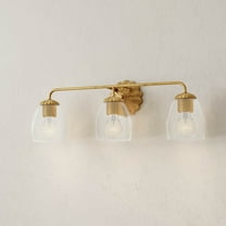 Quillan Collection Three-Light Soft Gold Transitional Bath & Vanity Light