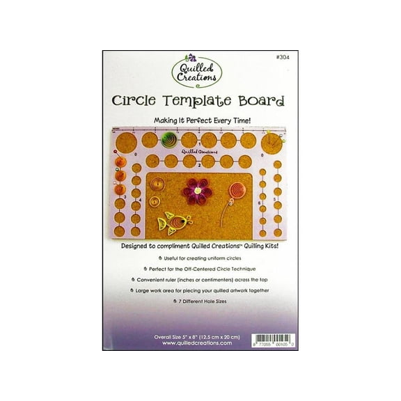 Quilled Creations Circle Template Board 5"X8"