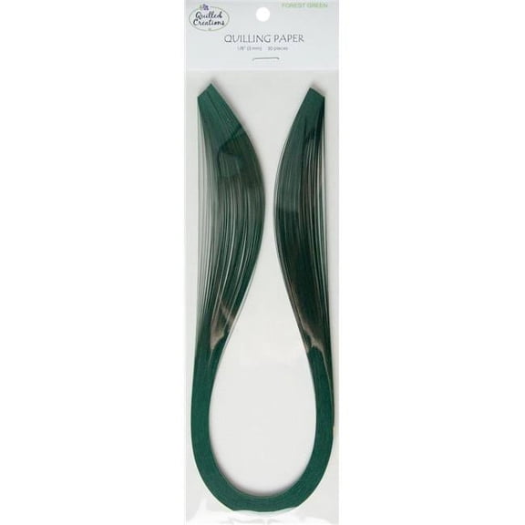 Quilled Creations Premium Quilling Paper - Pkg of 50, Forest Green, 1/8"