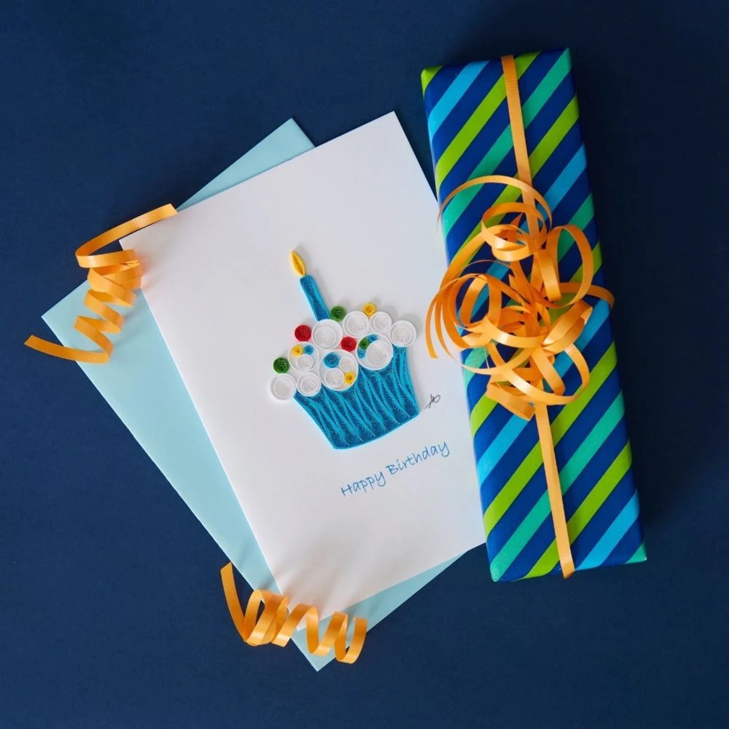 Quilled Paper Birthday Greeting Card