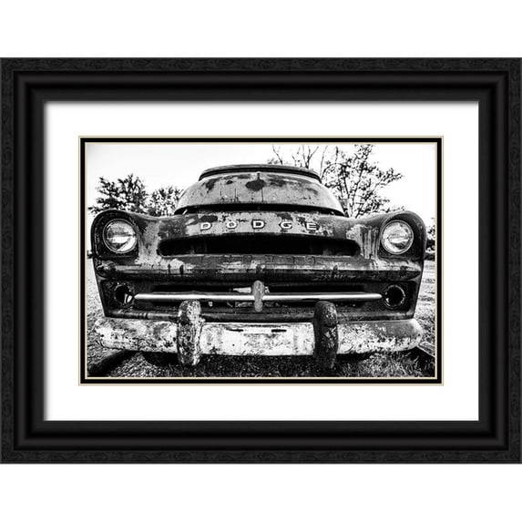 Quillen, Donnie 18x13 Black Ornate Wood Framed with Double Matting Museum Art Print Titled - Rust Covered