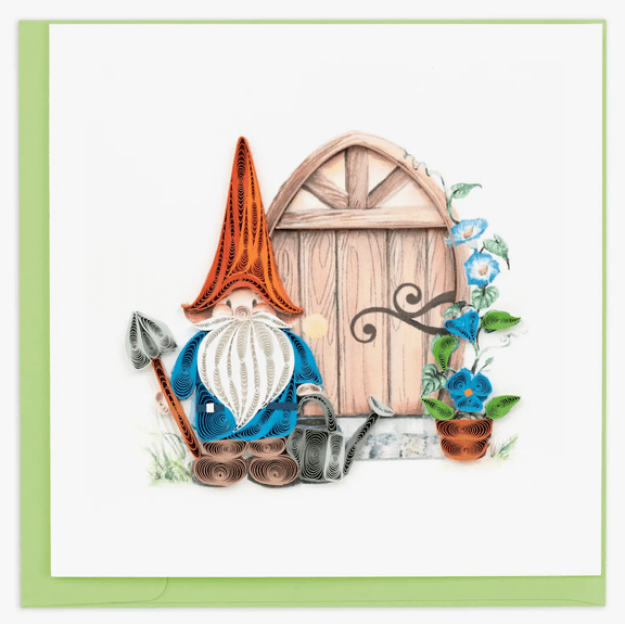 Quilling Card Quilled Garden Gnome Card
