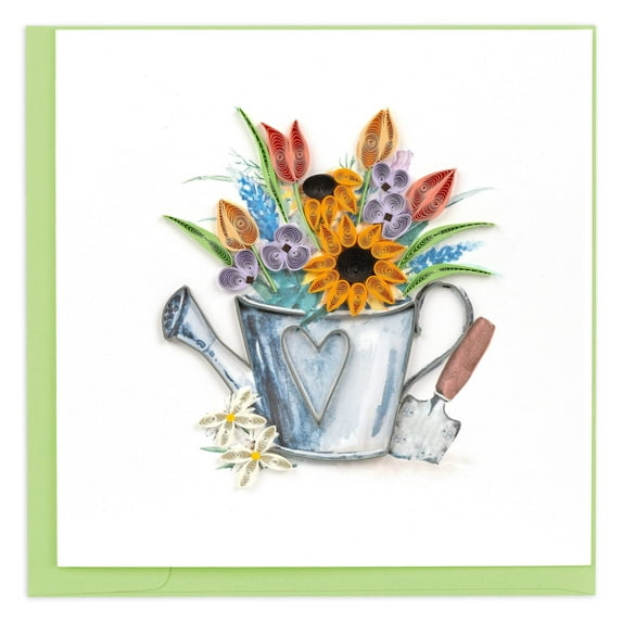 Quilling Card Quilled Garden Watering Can Card