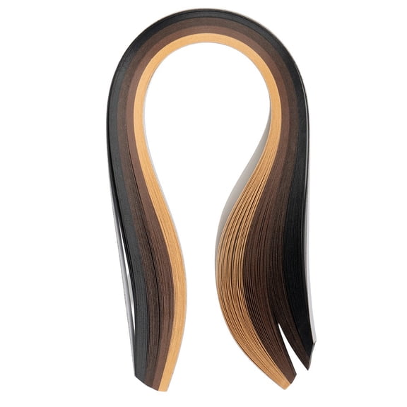 Quilling Paper - Brown Mix - 0.5cm Width x 39cm Length - 1 Pack