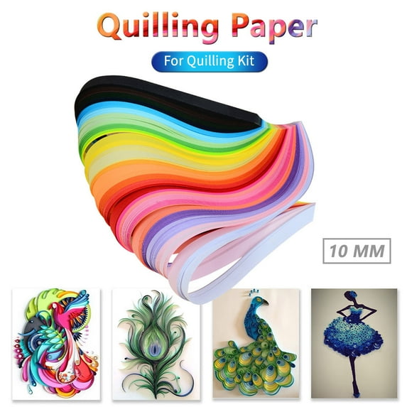 Quilling Paper Quilling Paper Strips 260 Pieces 26 Colors 10 Inch Length for Diy Paper Crafts 3/5/7/10mm Width Scrapbooking Embellishment Decoration Kit Paper Strips