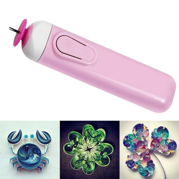 Quilling Pen Electric Slotted Paper Quilling Pen Quilling Quilling Slot Tools for Beginners Packaging , pink