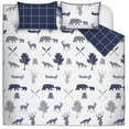 thumbnail image 1 of Quilt 3PC Set DQ Navy Wildlife, 1 of 3