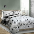 thumbnail image 1 of Quilt 3PC Set K Reversible Grey Deer, 1 of 3