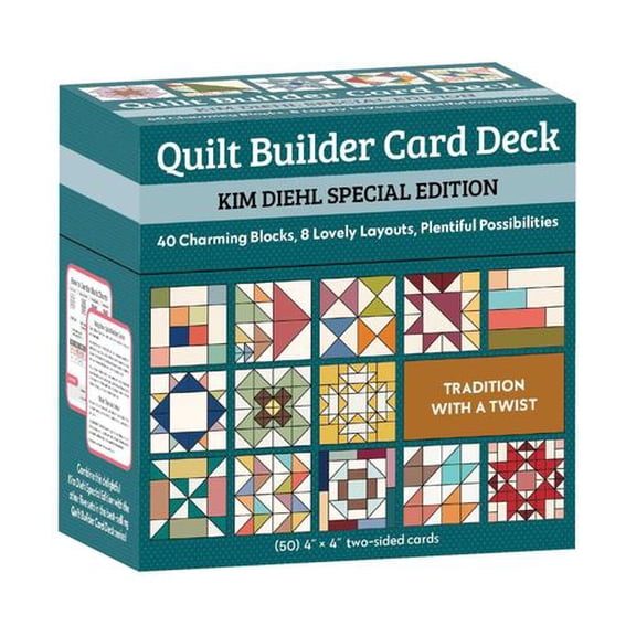 Quilt Builder Card Deck Kim Diehl Special Edition: 40 Scrappy Blocks, 8 Lovely Layouts, Plentiful Possibilities