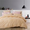 thumbnail image 1 of Quilt Cover Lattice Design Three Piece Microfiber, Cool & Breathable Sheet Set Pillowcase Queen，Yellow, 1 of 1