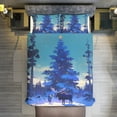 thumbnail image 1 of Quilt Cover Set Fashionable Printed Bedding Covers with Pillowcase Home Textiles, Fantasy Christmas Tree Deer King (90"x102"), 1 of 5