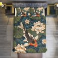 thumbnail image 1 of Quilt Cover Set Fashionable Printed Bedding Covers with Pillowcase Home Textiles, Koi Fish Vintage Flower King (90"x102"), 1 of 5