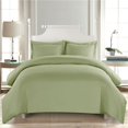 thumbnail image 1 of Quilt Cover Sheet Set Microfiber，Cool & Breathable Solid Color Pillowcase Green, 1 of 1