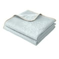 thumbnail image 1 of Quilt Full Queen Size, Lightweight Quilt Bedding with Boho Embossed Pattern, Soft Microfiber Quilt for All Seasons, 59"x79", Light Blue, 1 of 6