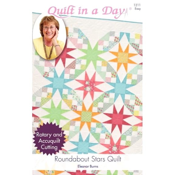 Roundabout Stars Quilt: Eleanor Burns Signature Quilt Pattern