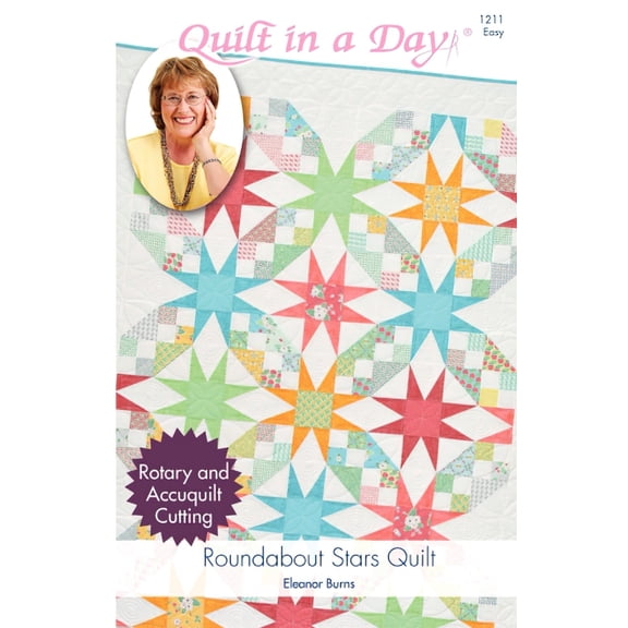 Roundabout Stars Quilt: Eleanor Burns Signature Quilt Pattern