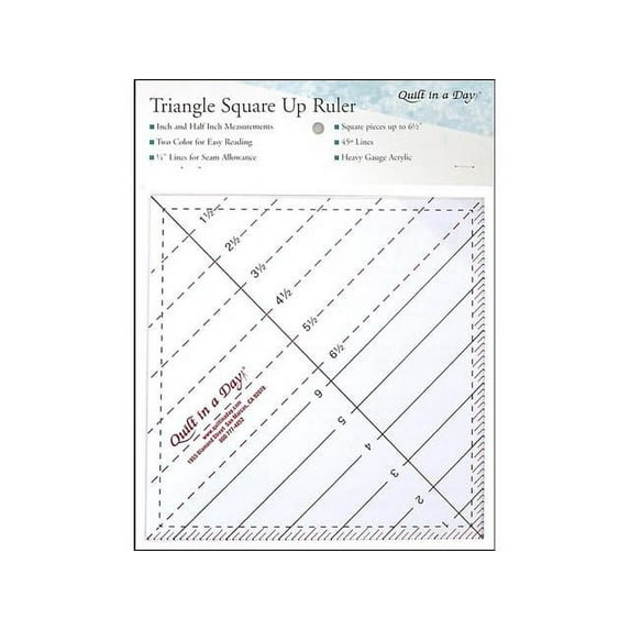 Quilt In A Day Triangle Square Ruler, 1-Pack, Original Version