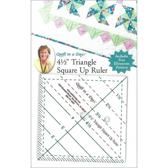 Quilt In A Day Triangle Square Up Ruler-4-1/2"X4-1/2"