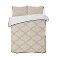 thumbnail image 1 of Quilt King Size Bedding Set, Boho Moroccan Reversible Summer Quilt 3 Pieces, Vintage Morocco Quatrefoil Geometric Lightweight Bedspreads Coverlets with 2 Pillow Shams for All Seasons, 1 of 5