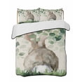thumbnail image 1 of Quilt King Size Bedding Set, Easter Reversible Summer Quilt 3 Pieces, Country Spring Rabbit Botanical Eucalyptus Leaves Lightweight Bedspreads Coverlets with 2 Pillow Shams for All Seasons, 1 of 5