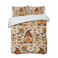thumbnail image 1 of Quilt King Size Bedding Set, Gnomes Fall Reversible Summer Quilt 3 Pieces, Thanksgiving Pumpkins Rustic Botanical Lightweight Bedspreads Coverlets with 2 Pillow Shams for All Seasons, 1 of 5
