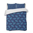 thumbnail image 1 of Quilt King Size Bedding Set, Monstera Leaves Print Reversible Summer Quilt 3 Pieces, Summer Tropical Plants Boho Blue Lightweight Bedspreads Coverlets with 2 Pillow Shams for All Seasons, 1 of 5