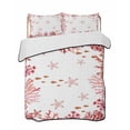 thumbnail image 1 of Quilt King Size Bedding Set, Nautical Coastal Reversible Summer Quilt 3 Pieces, Red Marine Starfish Coral Summer Ocean Lightweight Bedspreads Coverlets with 2 Pillow Shams for All Seasons, 1 of 5