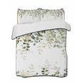 thumbnail image 1 of Quilt King Size Bedding Set, Sage Green Eucalyptus Leaves Reversible Summer Quilt 3 Pieces, Spring Botanical Floral Lightweight Bedspreads Coverlets with 2 Pillow Shams for All Seasons, 1 of 5