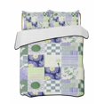 thumbnail image 1 of Quilt King Size Bedding Set, Spring Floral Checkered Reversible Summer Quilt 3 Pieces, Sage Green Purple Buffalo Plaid Lightweight Bedspreads Coverlets with 2 Pillow Shams for All Seasons, 1 of 5