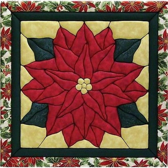 Quilt Magic QM418 Poinsettia Quilt Magic Kit - 12 x 12 in.