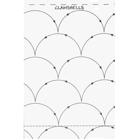 Quilt Pattern On A Roll Stipples Made Easy Large Clamshells 307 9 1/2 Inches x 26 Feet