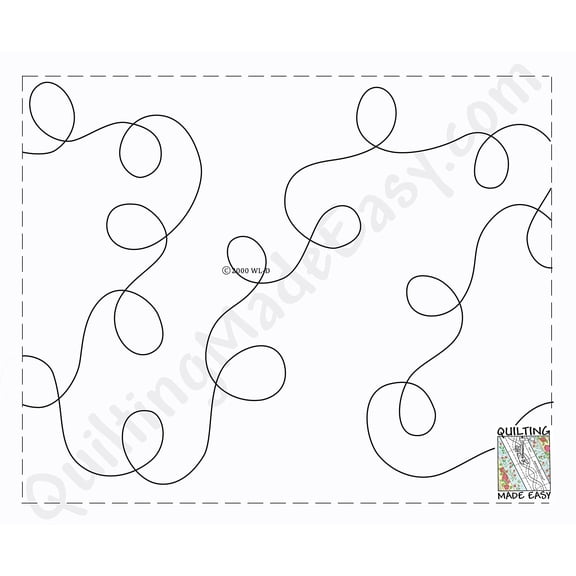 Quilt Pattern On A Roll Wide Loops 9.5in x 26ft #308 by Quilting Made Easy