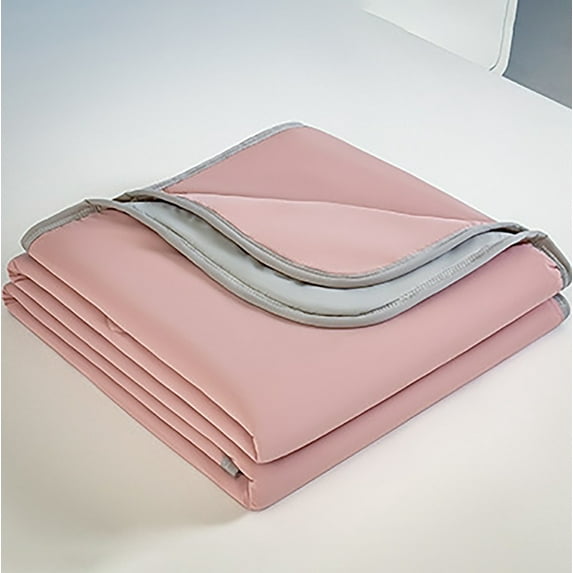 Quilt Pink 100*150Cm, "Cool Double Pin Summer Quilt" Solid Color Air Conditioning Liang Quilt Breathable and Skin Friendly Machine Washable Export Quality(1*Quilt)