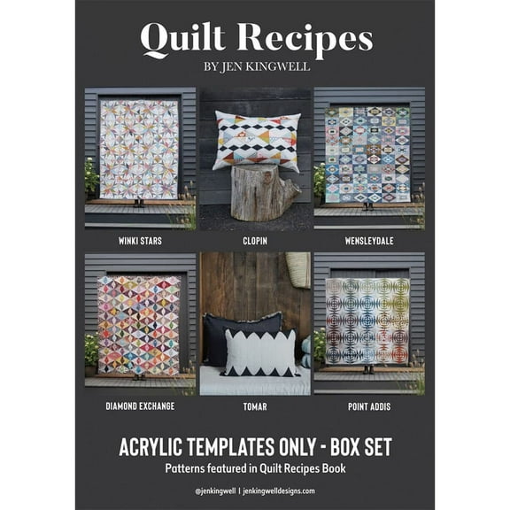 Quilt Recipes Box Set of 6 Acrylic Template