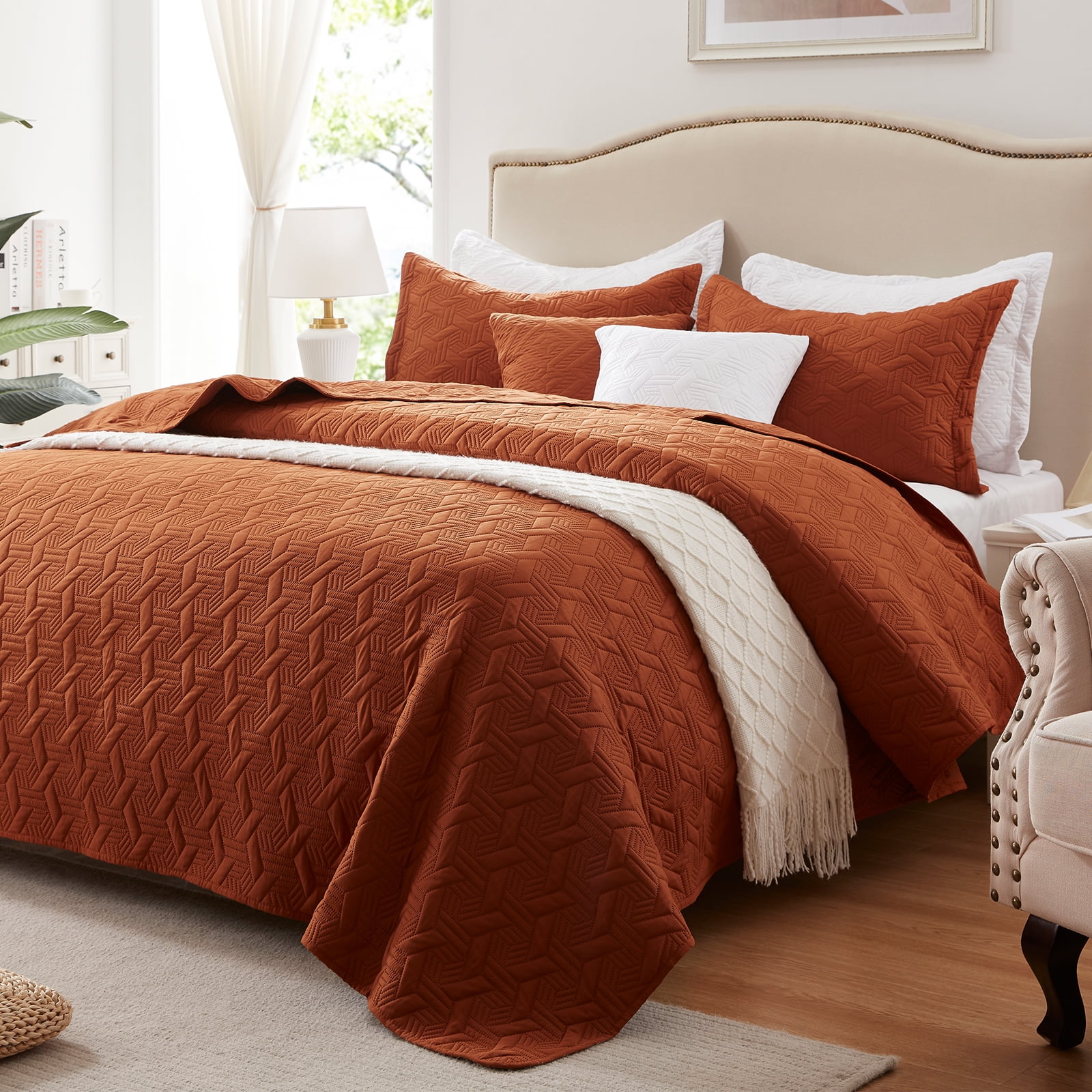 King Size 3 Pieces Lightweight Burnt ...