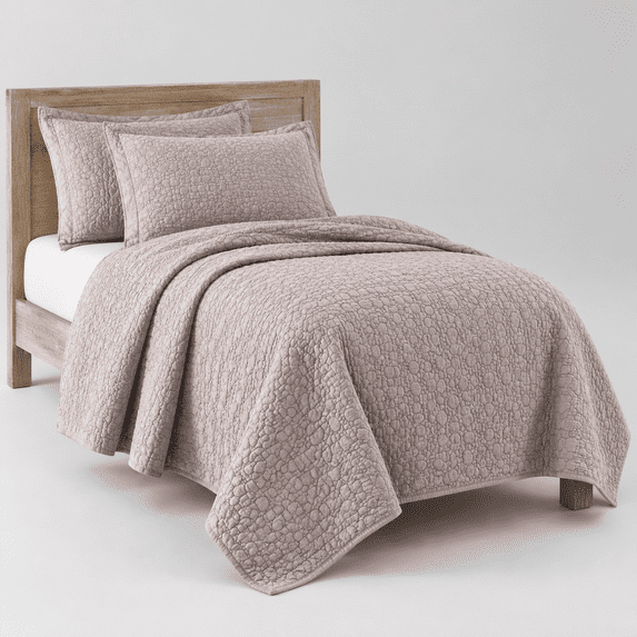 Quilt Set Size Cameo Rose Classic Geometric Spotsed Pattern Stone ...