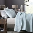 thumbnail image 1 of Quilt Set Twin Size Aqua Blue, Classic Geometric Spots Stitched Pattern, Stone-Washed Microfiber Chic Rustic Look, Ultra Soft Lightweight Quilted Bedspread for All Season, 2 Pieces, 1 of 8