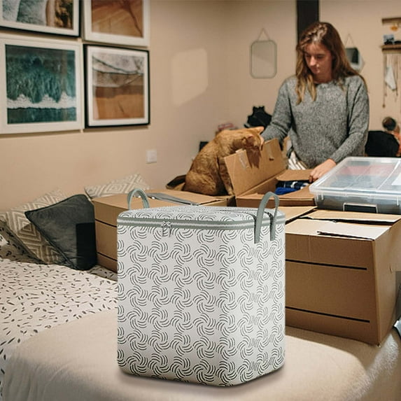 Quilt Storage Bag,Large Capacity Clothes Moving Packing Bag,Foldable Storage Box for Blanket,Dormitory Organizer,Non-Woven Fabric,Moisture Proof,Multi-Purpose Travel Storage