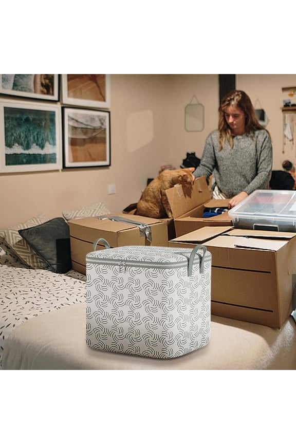 Quilt Storage Bag, Large Capacity Household Moving Packing Bag with Handle & Zipper, Storage Totes for Clothes, Portable Clothes Quilt Bag Luggage Storage Box, Blanket Storage Bins