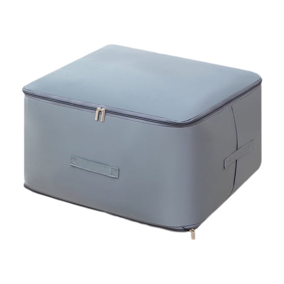 Quilt Storage Bag with Reinforced Handles & Sturdy Zipper, Large Capacity Moving Organizer for Clothes, Blankets, Pillows – Foldable, Washable, Transparent Window – 1 Pack