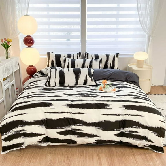 Quilt Throw Blanket Bed Four Piece Gift Set,Home Textile Sanding Bedding,Fashion Austerity Style,Machine Washable Polyester,Breathable Comfortable Holiday Gifts