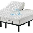 thumbnail image 1 of Quilted 36-39" Split Top California King Mattress Protector Pad for Adjustable Bed with Upper Flex Head Waterproof Padded Topper Noiseless Fitted Matress Cover, 1 of 8
