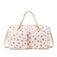 thumbnail image 1 of Quilted Baby Diaper Bag Large Cute Duffle Bag For Women (Floral), 1 of 13