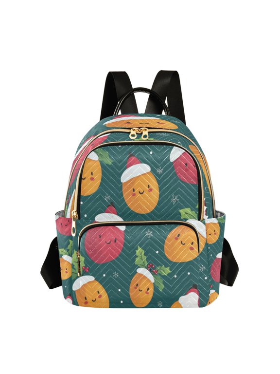 Quilted Backpack Fashion Backpack 10.23*5.11*12.59 Inch Women's Fashion Backpack Picnic Shopping Travel Out Sports backpack Cartoon Cute Christmas Mango