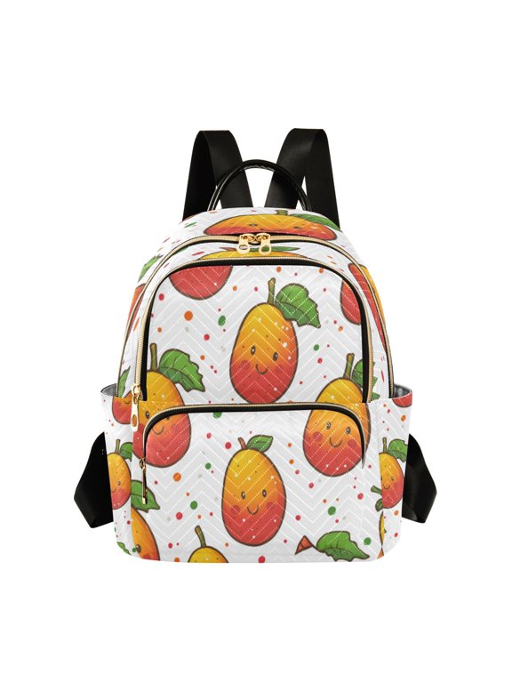 Quilted Backpack Fashion Backpack 10.23*5.11*12.59 Inch Women's Fashion Backpack Picnic Shopping Travel Out Sports backpack Lovely Smile Christmas Mango