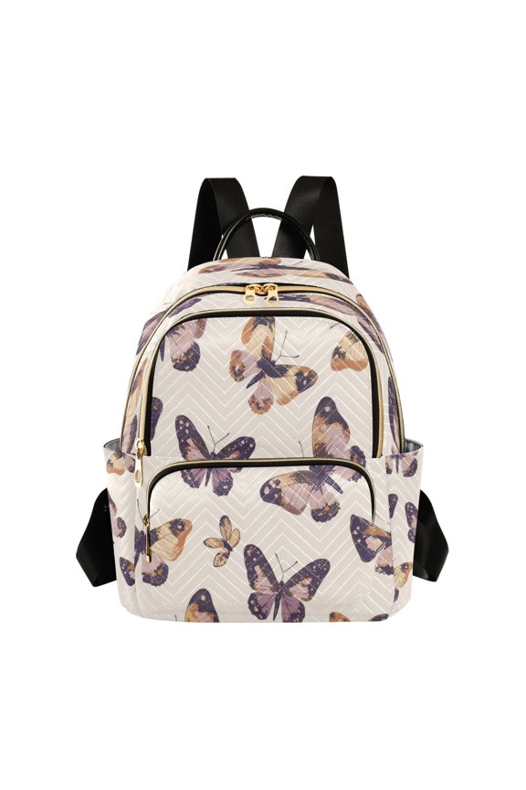 Quilted Backpack Fashion Backpack 10.23*5.11*12.59 Inch Women's Fashion Backpack Picnic Shopping Travel Out Sports backpack Beautiful Butterfly1