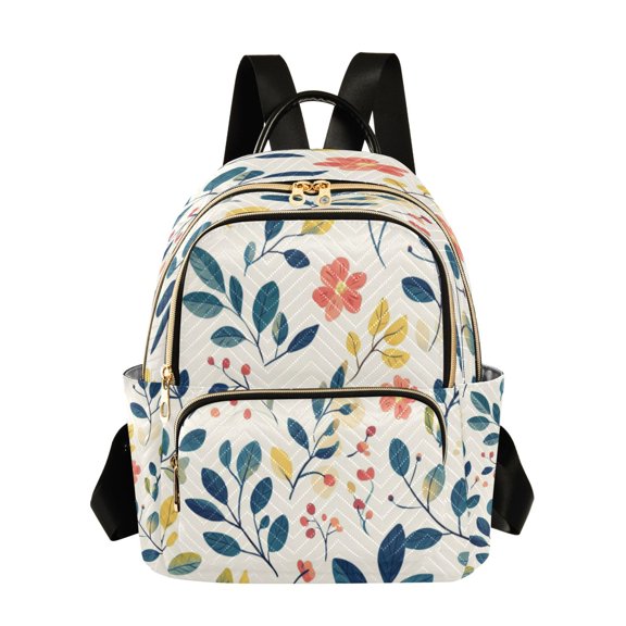 Quilted Backpack Fashion Backpack 10.23*5.11*12.59 Inch Women's Fashion Backpack Picnic Shopping Travel Out Sports backpack Beautiful Colorful Leaves